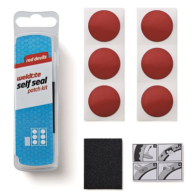 Превью  Велоаптечка WELDTITE Red Devils (набор самоклеящихся заплаток)